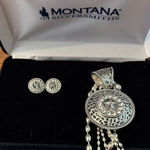 Montana Silversmiths Silver Star Necklace Set